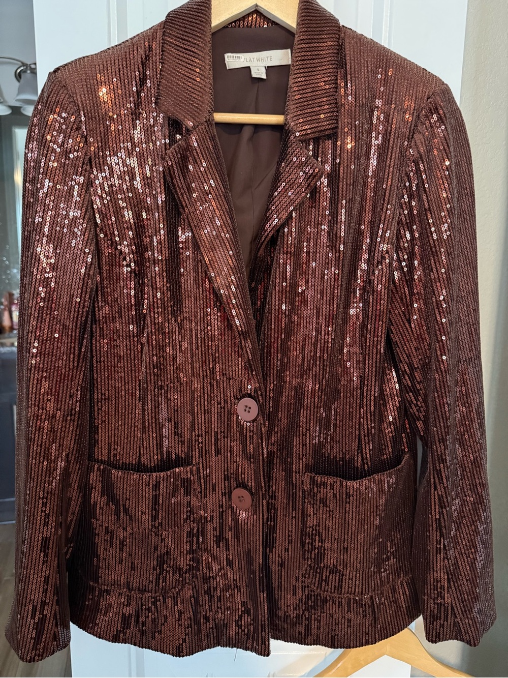 Flat White Copper Sequin Pantsuit Size Small/Medium ***see description